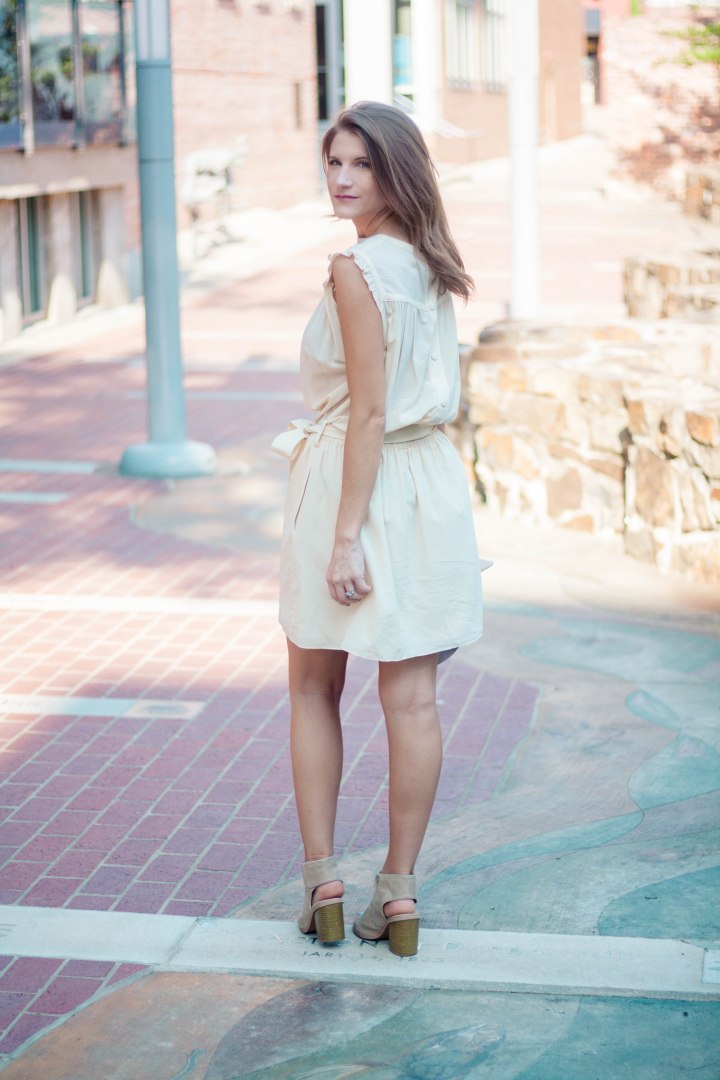 Balenciaga Cream Silk Dress